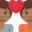 couple with heart, medium-dark skin tone